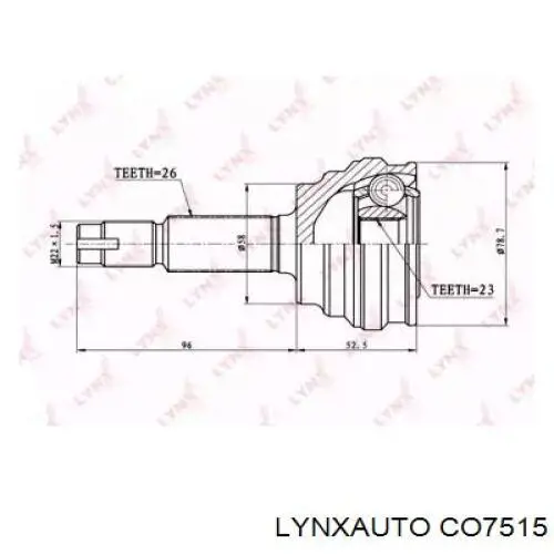 CO7515 Lynxauto junta homocinética exterior delantera