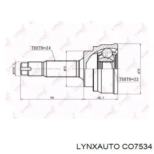 CO7534 Lynxauto junta homocinética exterior delantera