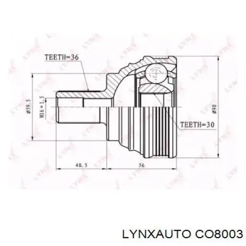 CO8003 Lynxauto junta homocinética exterior delantera