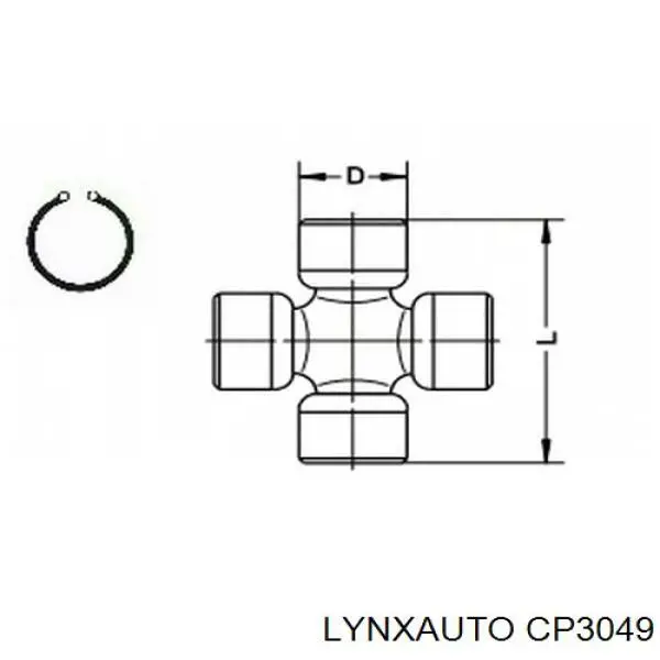 CP3049 Lynxauto cruceta de árbol de cardán trasero