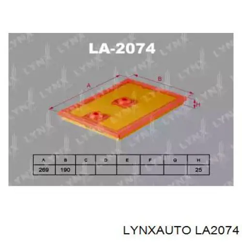 LA2074 Lynxauto filtro de aire