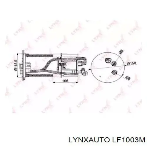 LF1003M Lynxauto módulo alimentación de combustible