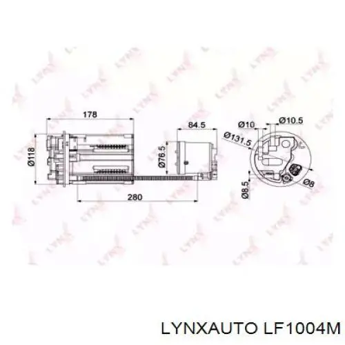 LF1004M Lynxauto filtro combustible