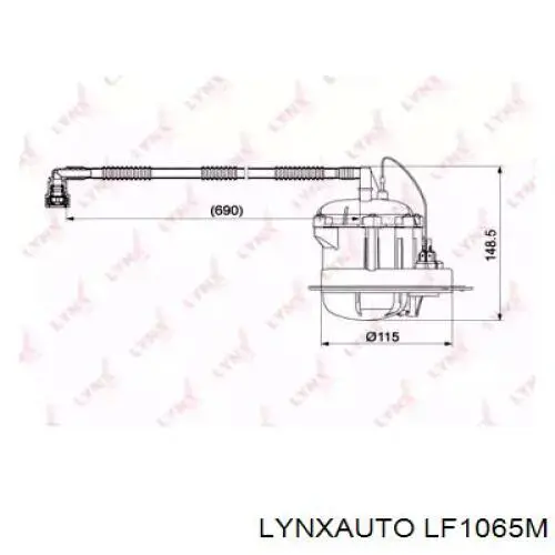 LF1065M Lynxauto filtro combustible