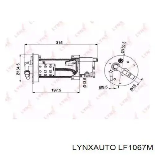 LF1067M Lynxauto filtro combustible