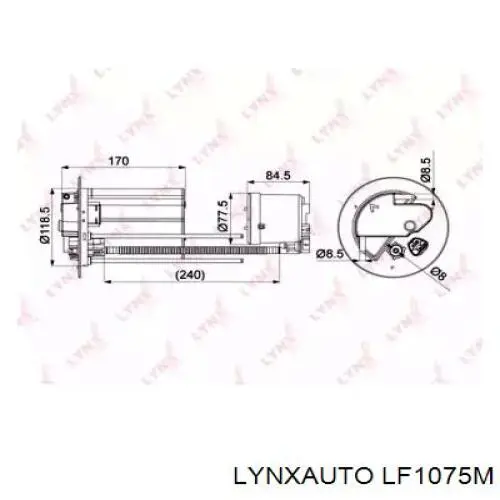 LF1075M Lynxauto filtro combustible