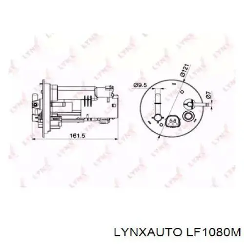 LF1080M Lynxauto filtro combustible