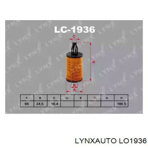 LO1936 Lynxauto filtro de aceite