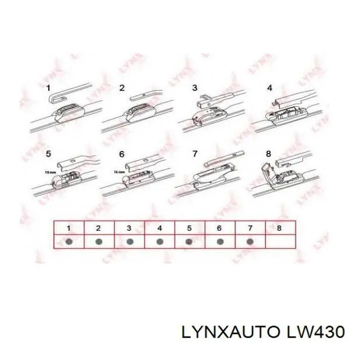 LW430 Lynxauto limpiaparabrisas de luna delantera copiloto