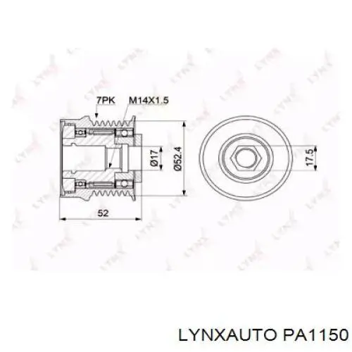 PA1150 Lynxauto polea alternador