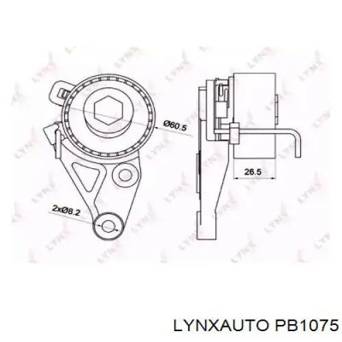 PB1075 Lynxauto tensor, correa dentada