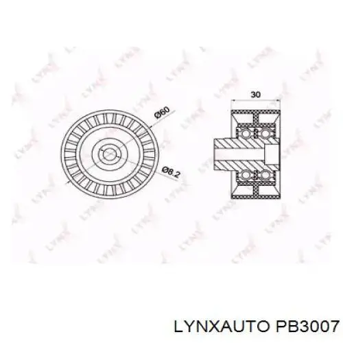 PB3007 Lynxauto rodillo intermedio de correa dentada