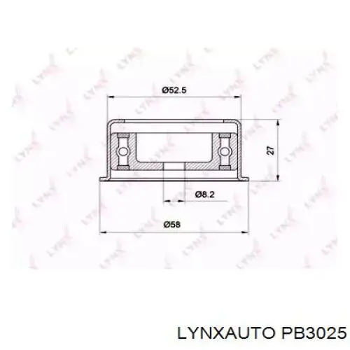 PB3025 Lynxauto rodillo intermedio de correa dentada