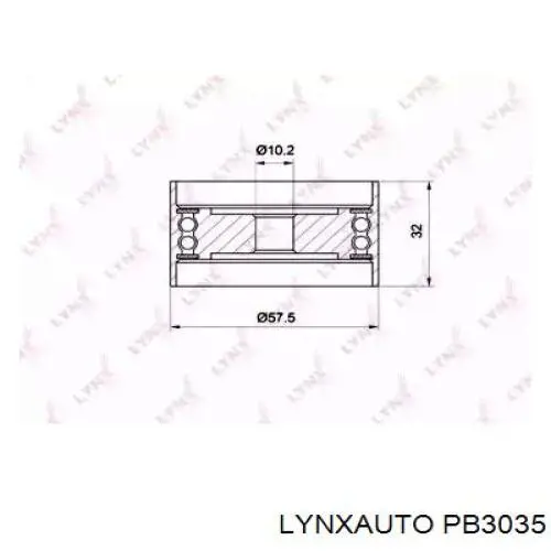 PB3035 Lynxauto rodillo intermedio de correa dentada