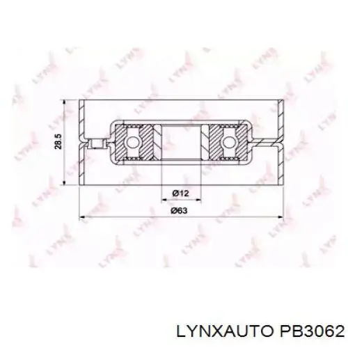 PB3062 Lynxauto rodillo intermedio de correa dentada