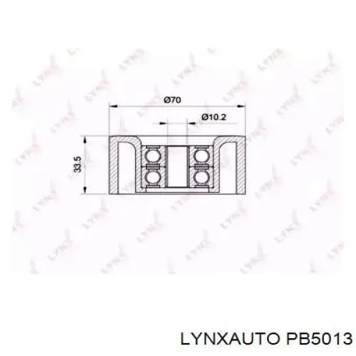 PB5013 Lynxauto rodillo, correa trapecial poli v