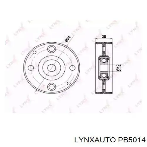 PB5014 Lynxauto rodillo, correa trapecial poli v