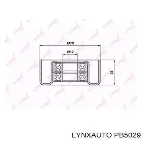 PB5029 Lynxauto rodillo, correa trapecial poli v