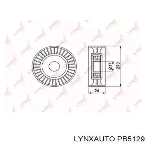 PB5129 Lynxauto rodillo, correa trapecial poli v