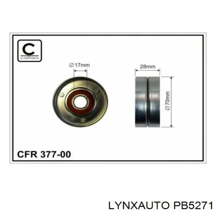 PB5271 Lynxauto tensor de correa, correa poli v