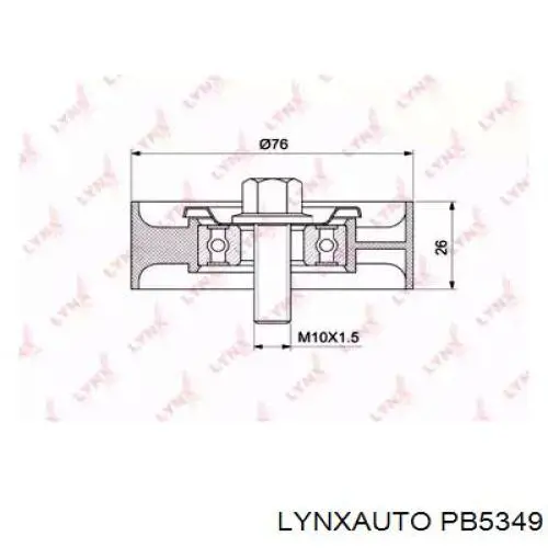 PB5349 Lynxauto rodillo, correa trapecial poli v