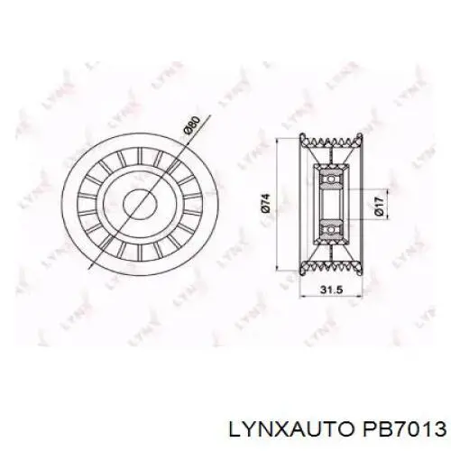 PB7013 Lynxauto rodillo, correa trapecial poli v