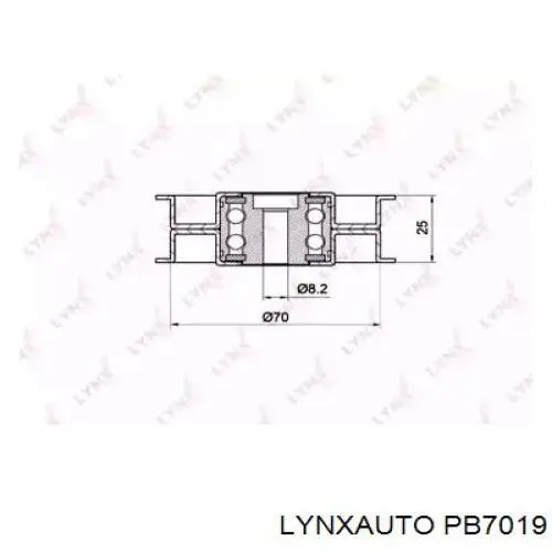 PB7019 Lynxauto polea inversión / guía, correa poli v