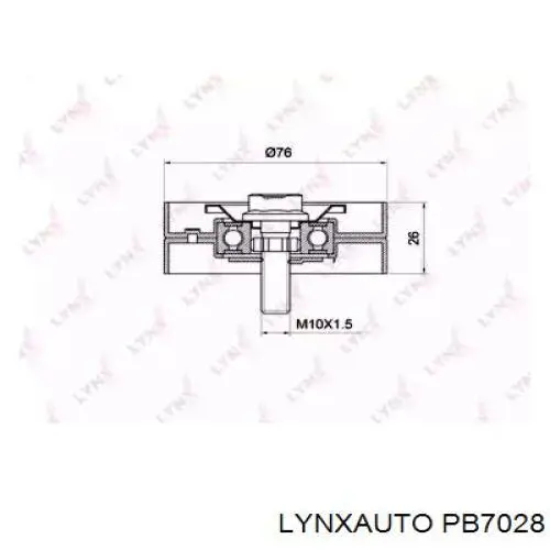 PB7028 Lynxauto polea inversión / guía, correa poli v