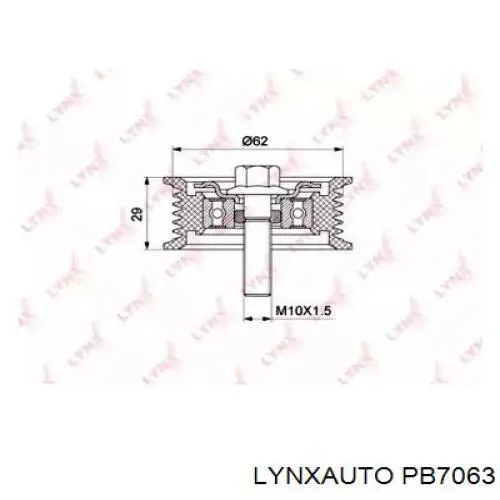 PB7063 Lynxauto polea inversión / guía, correa poli v