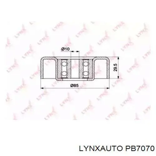 PB7070 Lynxauto polea inversión / guía, correa poli v