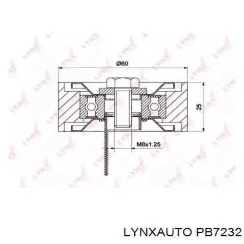 PB7232 Lynxauto polea inversión / guía, correa poli v