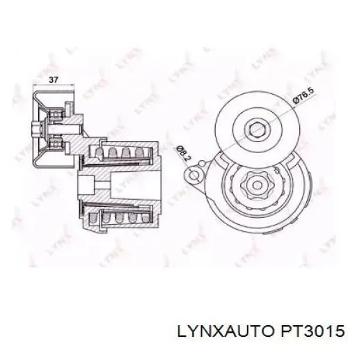 PT3015 Lynxauto tensor de correa, correa poli v