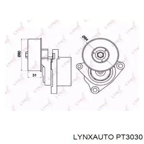 PT3030 Lynxauto tensor de correa, correa poli v