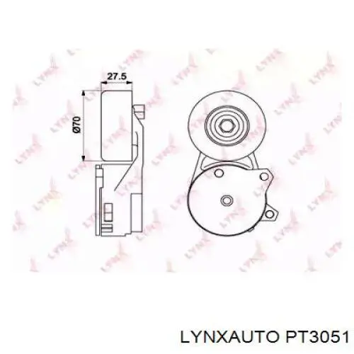 PT3051 Lynxauto tensor de correa, correa poli v