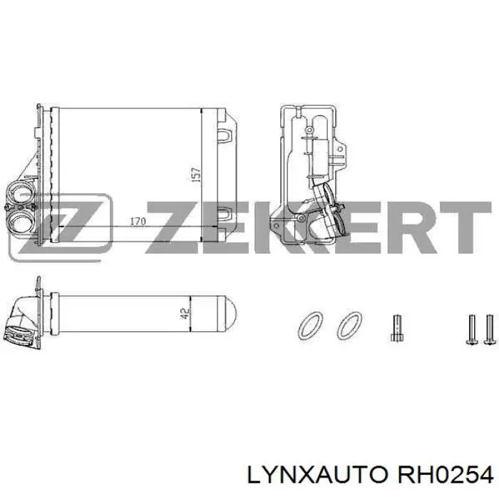 RH0254 Lynxauto radiador de calefacción