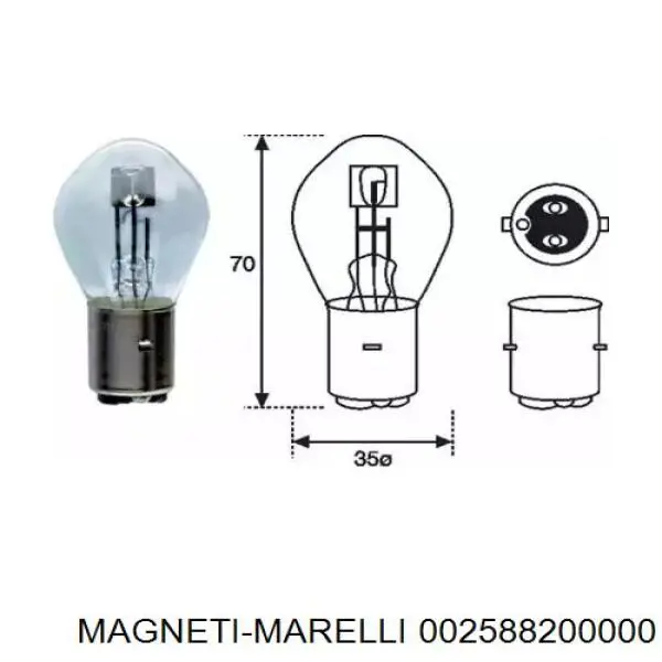 Bombilla de faro Magneti Marelli 002588200000 precio, desde 3,96 EUR