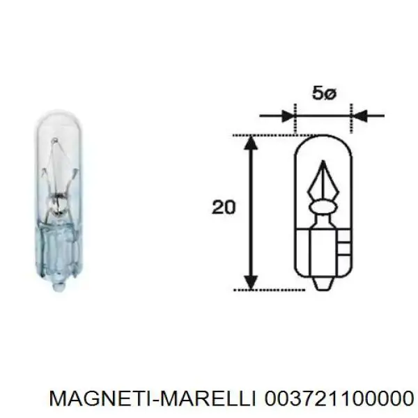 003721100000 Magneti Marelli luz del tablero (panel principal)