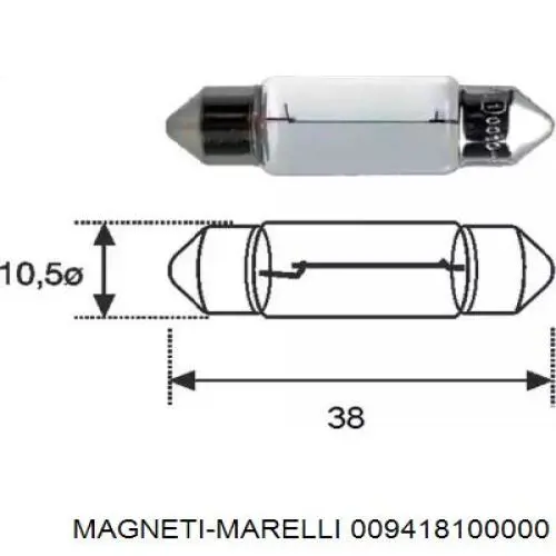 009418100000 Magneti Marelli lámpara, luz interior/cabina