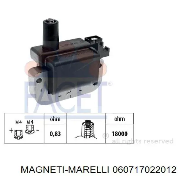Bobina 060717022012 Magneti Marelli