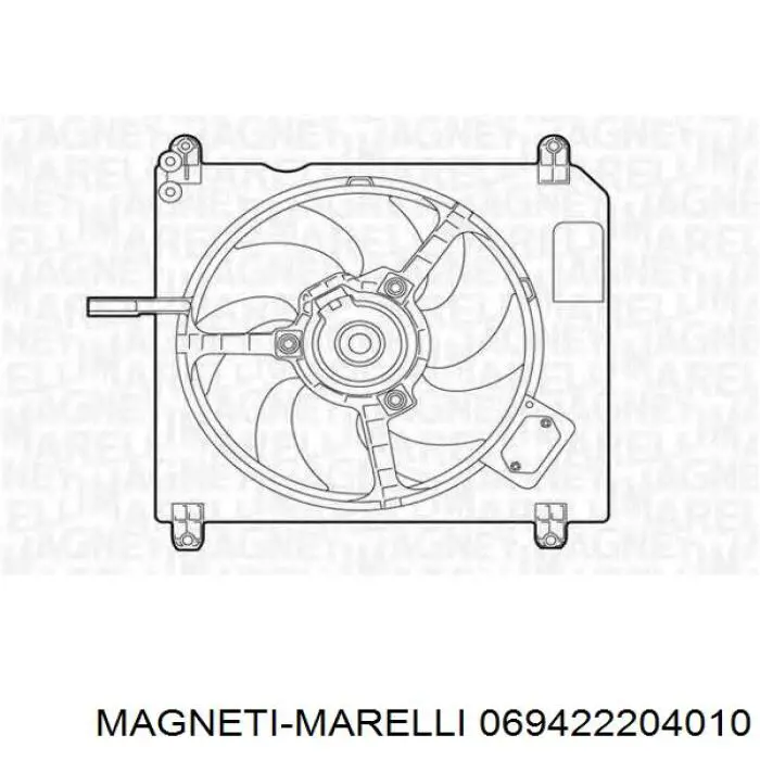 069422204010 Magneti Marelli ventilador (rodete +motor refrigeración del motor con electromotor completo)