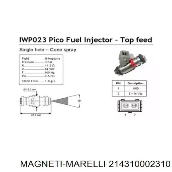 Comprar 214310002310 Magneti Marelli Inyector