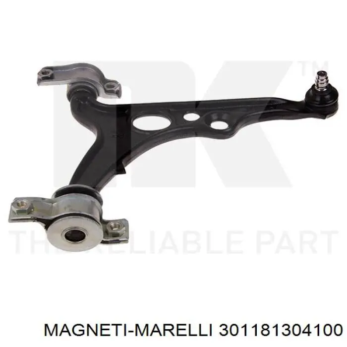 301181304100 Magneti Marelli barra oscilante, suspensión de ruedas delantera, inferior derecha