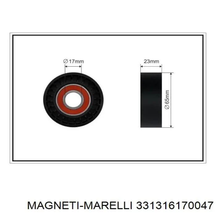 331316170047 Magneti Marelli polea tensora, correa poli v