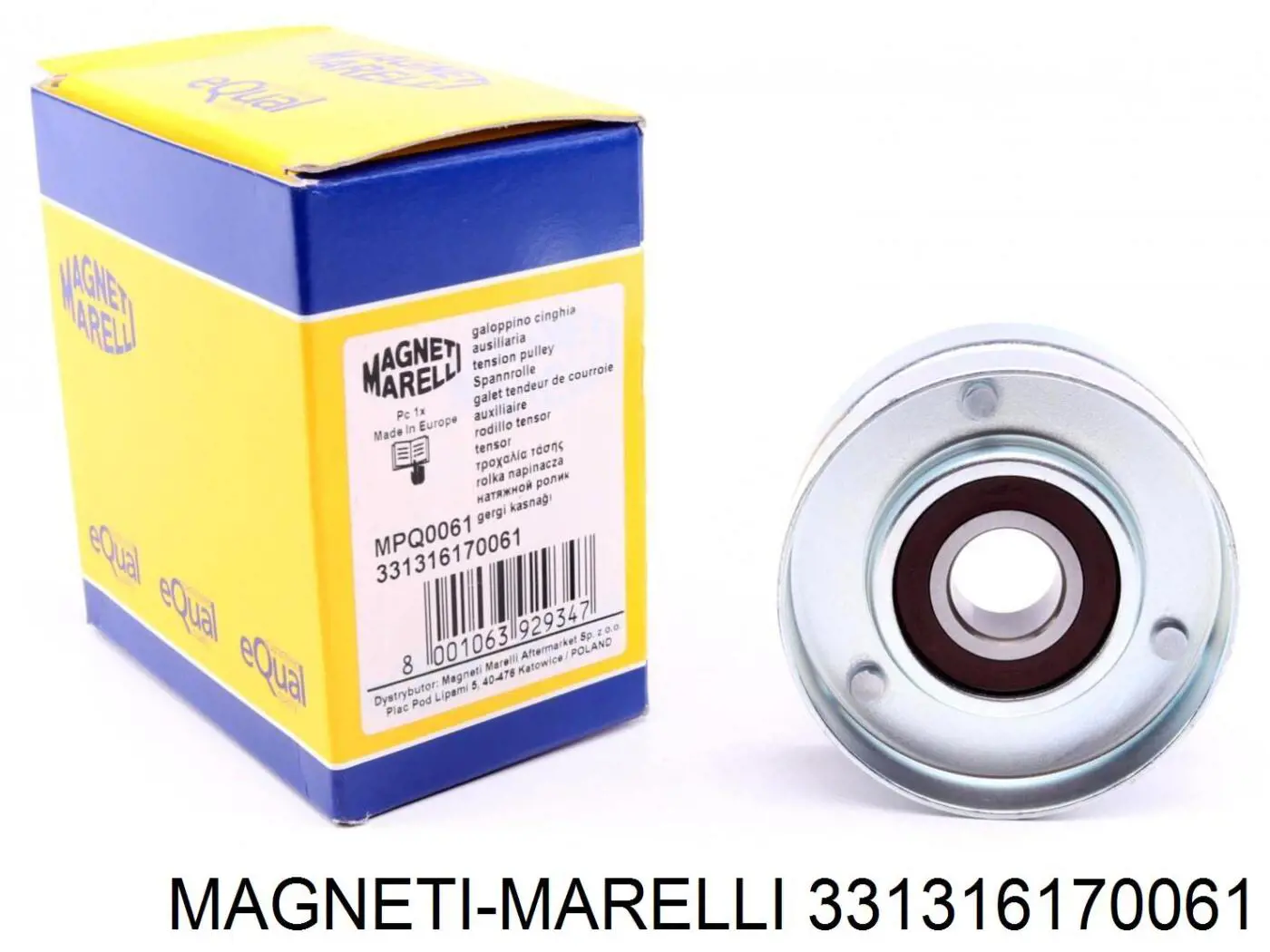 331316170061 Magneti Marelli rodillo, correa trapecial poli v