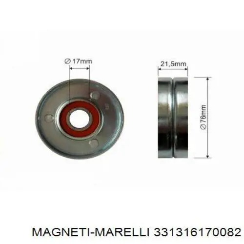 Polea tensora correa poli V 331316170082 Magneti Marelli