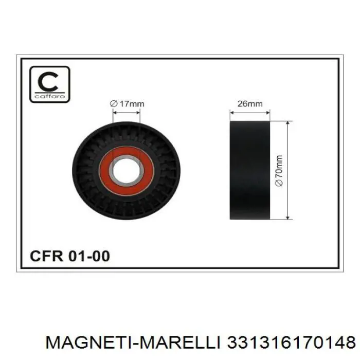 Rodillo tensor correa poli V Magneti Marelli 331316170148 precio, desde 10,77 EUR