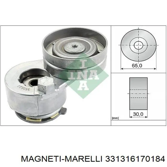 Polea tensora correa poli V 331316170184 Magneti Marelli