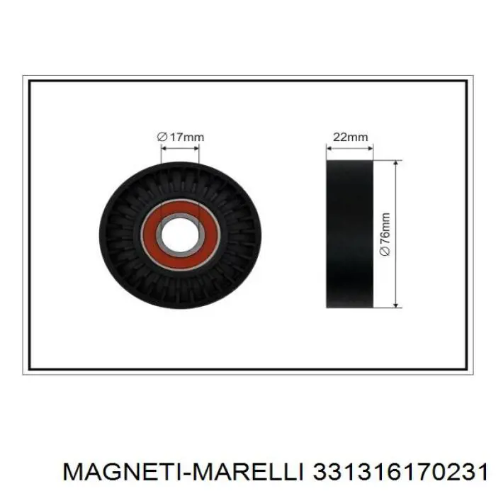 331316170231 Magneti Marelli tensor de correa, correa poli v