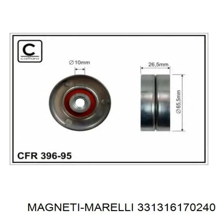 030950 Cautex polea tensora correa poli v