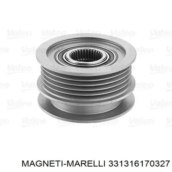 331316170327 Magneti Marelli rodillo, correa trapecial poli v